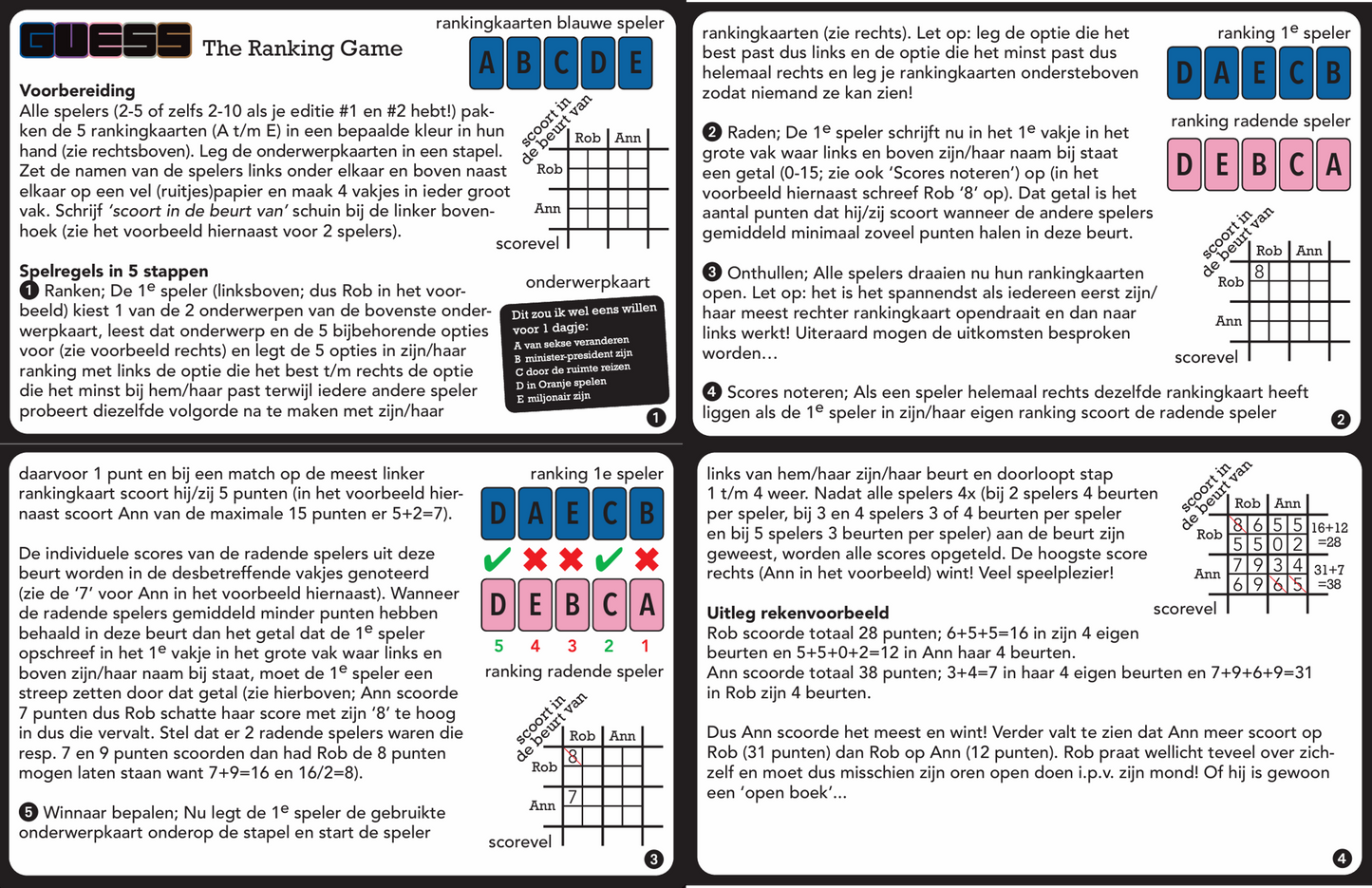 COMBI-DEAL: GUESS The Ranking Game #1 + #2