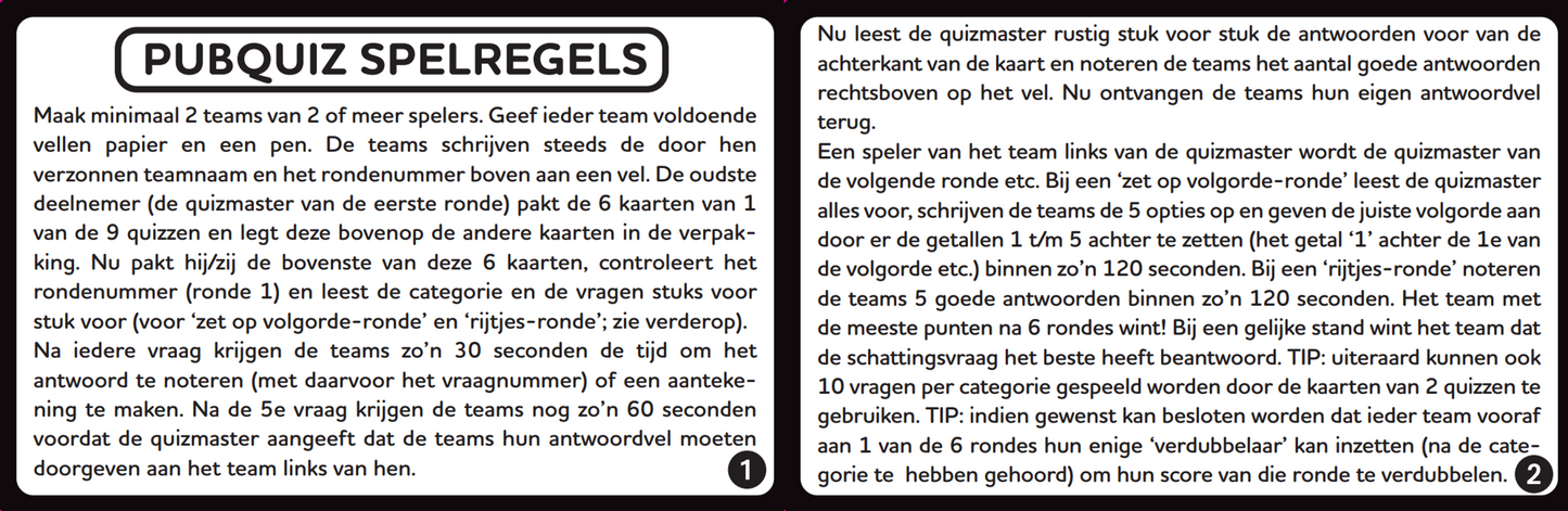 COMBI-DEAL: Pubquiz #2 + #3