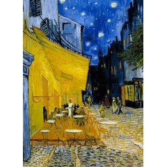 Puzzel Caféterras nacht (Van Gogh) stukjes 68 x 49 cm