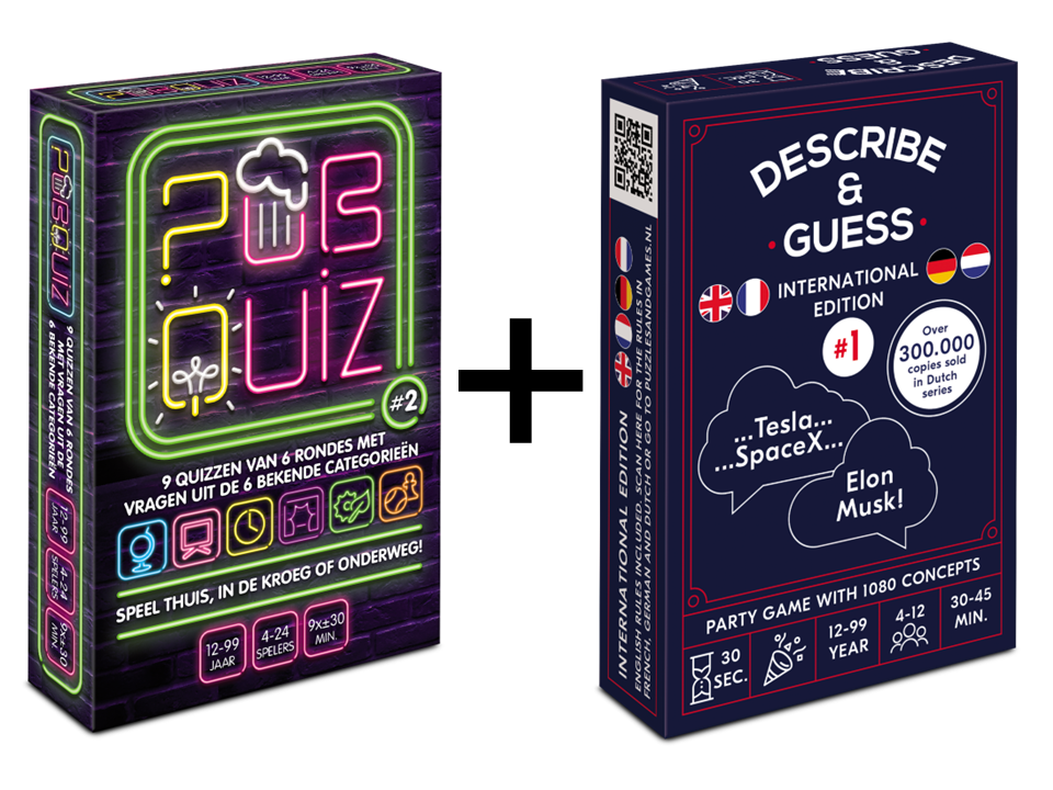 COMBI-DEAL: Pubquiz #2 + Describe & Guess - International Edition #1